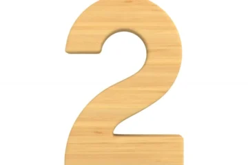 Numer dwa na białym