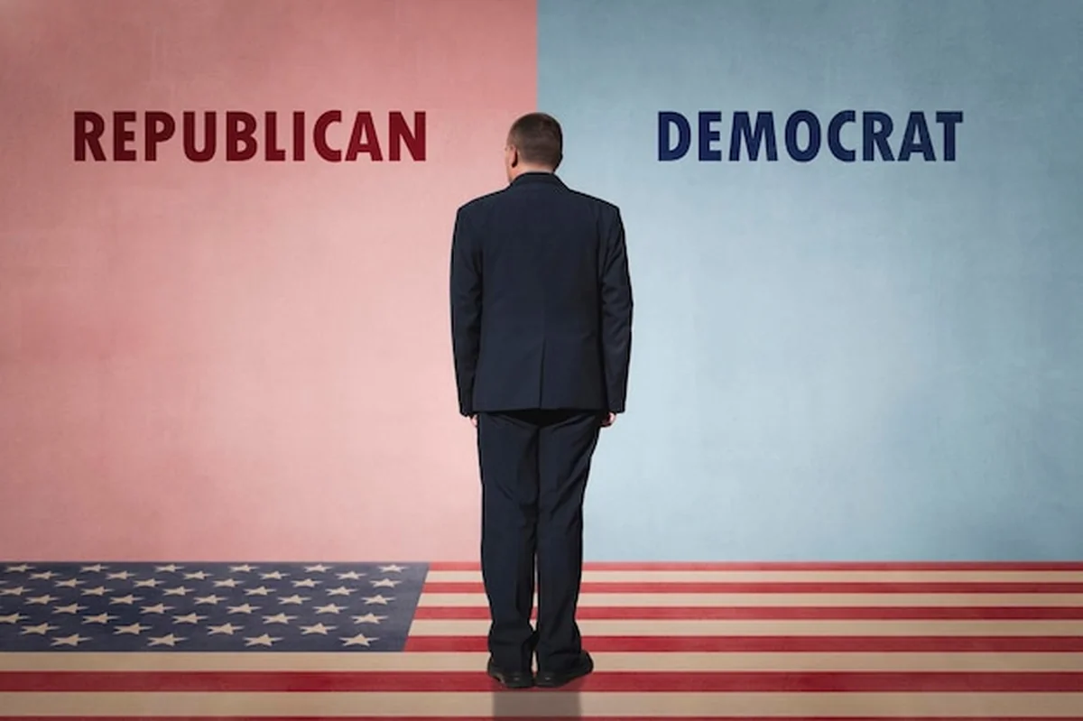 Demokraci kontra republikanie obradujący nad wyborem partii politycznej